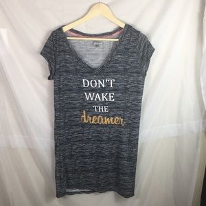 “Don’t Wake The Dreamer” Pajama Shirt, Size Medium